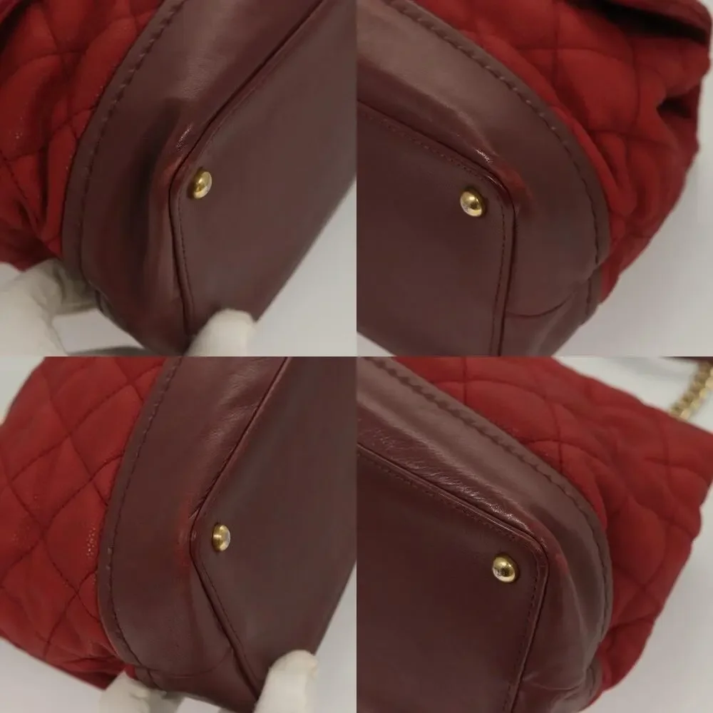 Chanel Matelasse Chain Shoulder Bag Caviar Skin Red